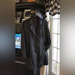 Great condition Pamela McCoy Italian Lamb Leather Topper/Jacket Black 1x